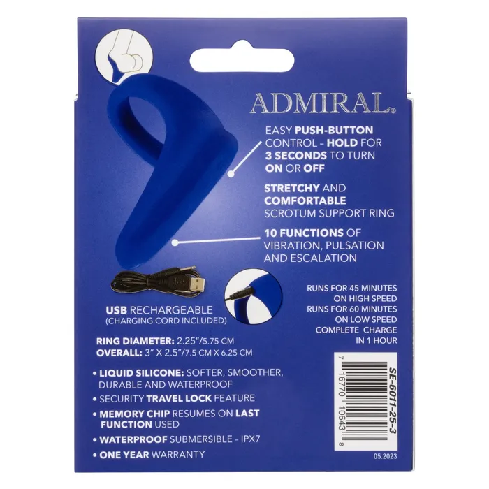 Female Sex Toys | Admiral Vibrating Pernium Ring & Massager Liquid Silicone - CalExotics Female Sex Toys | Admiral Vibrating Pernium Ring & Massager Liquid Silicone - CalExotics