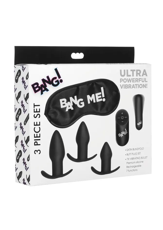 Bang Backdoor Adventure Rechargeable Silicone Butt Plug Kit BANG Anal