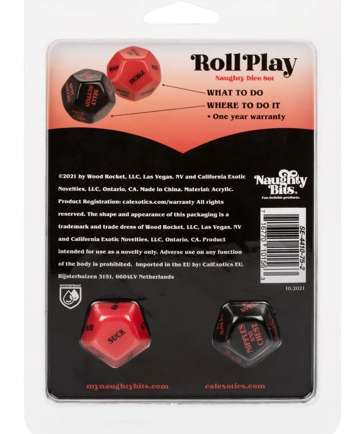 Anal CalExotics Naughty Bits Roll Play Naughty Dice Set Anal CalExotics Naughty Bits Roll Play Naughty Dice Set
