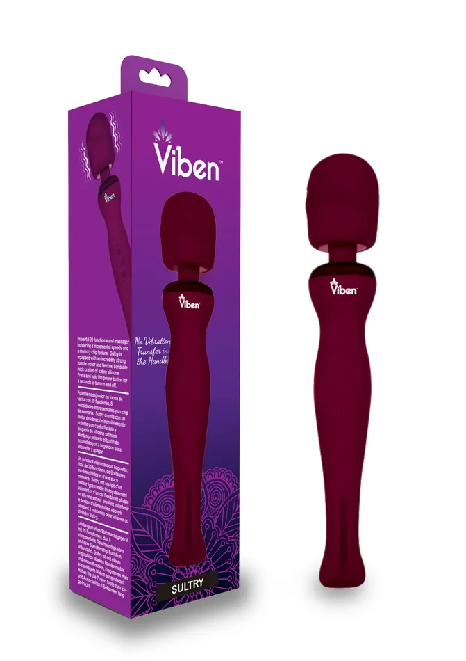 Viben Vibrators Sultry Ruby Intense Handheld Wand Massager
