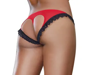 Female Sex Toys Dream Girl Lingerie Open Back Panty Small RedBlack