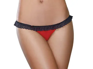 Female Sex Toys Dream Girl Lingerie Open Back Panty Small RedBlack