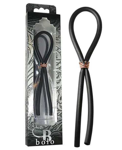 Bolo Silicone Lasso Wsilver Crown Slider Ring Bolo Male Sex Toys